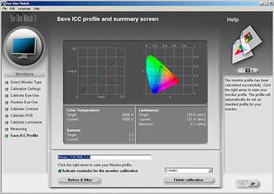 calibration et caracterisation moniteur graphique